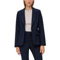 Kurzblazer S.OLIVER BLACK LABEL Gr. 42, blau (blue) Damen Blazer