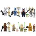 8 Pcs Star Wars Minifigures Building Blocks Toys Set 1.77 inch Battle Droids Clone Troopers Action Figures Collectible Building Kits for Boys Kids Fans Birthday Gifts