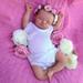 Reborn Baby Doll 19 Inch 49cm Sleeping Baby Doll Realistic Newborn Dolls Handmade Doll Adorable Vinyl Soft Body Weighted Reborn Toddler Gift for Age 3+