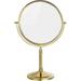 Freestanding Tabletop Makeup Mirror 8 Inch Double Sided 1x 3 X Magnification 360 Degree Swivel Cosmetic Vanity Magnifying Mirror for Table Desk Finished Gold(8in 3 X)