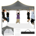HOTEEL Pop Up 10x10 Canopy Tent Outdoor Heavy Duty Vendor Tent with Sidewalls Easy Up Canopy with Mesh Window UPF 50+ Gray