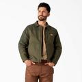 Dickies Men's Waxed Canvas Service Jacket - Moss Green Size L (TJ400)