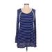 Live and Let Live Casual Dress: Blue Dresses - Women's Size Large