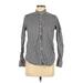 Gap Long Sleeve Button Down Shirt: Black Tops - Women's Size Medium