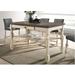 Andrew Home Studio Waette Counter Height 60" Trestle Dining Table Wood in Brown/Gray/White | 37.75 H x 60 W x 29.88 D in | Wayfair GFF397IG9PT-YSWX