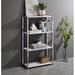 Andrew Home Studio Jeremiah Bookshelf Wood/Metal in White | 42 H x 24 W x 11 D in | Wayfair GFA931WC92-YSWX