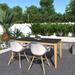 International Home Miami Amazonia Outdoor Dining Set | 67 W x 40 D in | Wayfair WF_SLCT170BK_4CHAMARM WT_OUT