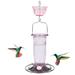 Kingsyard Humming Bird Feeder For Outdoors Wild Bird Feeder w/ 6 Feeding Ports Hanging For Garden Yard, (Ant Moat Included) in Pink | Wayfair