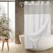 Latitude Run® Ramjani Waffle Weave Shower Curtain w/ Snap in Liner, Sheer Window Polyester | 74 H x 54 W in | Wayfair