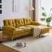 Mercer41 Nerijus 83" Velvet Sofa Velvet in Yellow | 34.2 H x 83 W x 54.3 D in | Wayfair 7454AE970F0B487A8AFE06B809ACE512