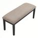 Winston Porter Lashawda Faux Leather Bench Faux Leather/Solid + Manufactured Wood/Wood/Leather in Brown/Gray/Pink | 19 H x 40 W x 15.5 D in | Wayfair