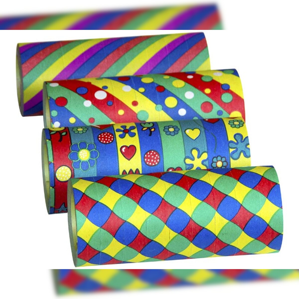 VEPATIM 50x Luftschlangen JUMBO sortierte Motive 15 m 1 Stk. Image