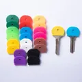 Porte-clés creux en silicone couleurs vives capuchons de clés housses de porte-clés porte-clés