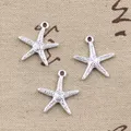 20 pièces breloques Marine étoile de mer 20x18mm Antique Bronze couleur argent pendentifs faisant