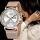 LIGE-Montre en maille ultra-fine pour femme marque de luxe sport décontracté quartz date