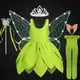 Robe dos nu de fée clochette pour filles elfe vert costume de princesse nickel é fête