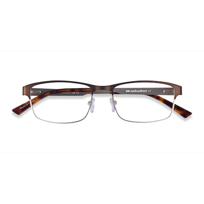 Male s rectangle Bronze Silver Metal Prescription eyeglasses - Eyebuydirect s Quest