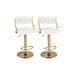 Costway Swivel Barstool with Woven Back Set of 2 for Kitchen Island Cafe-White