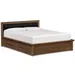 Copeland Furniture Moduluxe Storage Base Bed with Upholstered Headboard - 1-MPD-31-04-STOR-Coffee