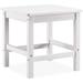 Efurden Oversized Outdoor Side Table 19.68 Poly Lumber Adirondack Side Table for Poolside Garden and Front Porch (White)