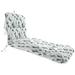 Jordan Manufacturing 74 x 22 Carano Stone Grey Leaves Rectangular Outdoor Chaise Lounge Cushion with Ties and Hanger Loop