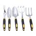 5 piece garden tool set with trowel transplanting trowel and hand rake