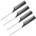 4pcs Carbon Comb for Hair Stylist Black Comb Styling Comb Highlight Comb Hair Comb Anti-static Comb Hair Combs Fine Comb Barber Grooming Comb Blending Comb Black Tool Combed Man