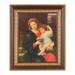 11 1/2 x 13 1/2 Cherry Frame with Gold Trim with an 8 x 10 Madonna of the Grapes Print