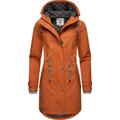 Regenjacke PEAK TIME "L60042" Gr. 4XL (48), rot (rotbraun) Damen Jacken Lange