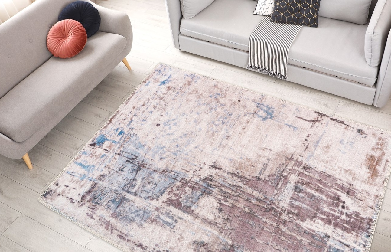 Teppich ARTE ESPINA "Peron 100", grau (grau, taupe), B:200cm H:5mm L:290cm, Polyester, Teppiche Image