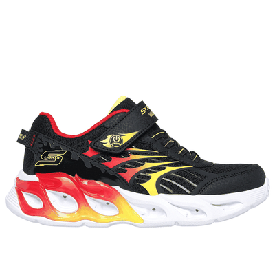 Skechers Boy's S-Lights: Thermo Flash 2.0 Sneaker | Size 1.5 | Black/Red | Synthetic/Textile
