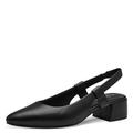 MARCO TOZZI Damen Slingpumps mit Blockabsatz Vegan, Schwarz (Schwarz), 39 EU