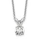 14ct White Gold Lab Grown Diamond 1/4Weight in Carat Round VS SI D E F Solitaire Neck 46 Centimeters Jewelry Gifts for Women