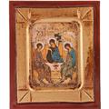 Wood Icon Holy Trinity Made in Greece. 11cms x 19cms. Holy Trinity Icon