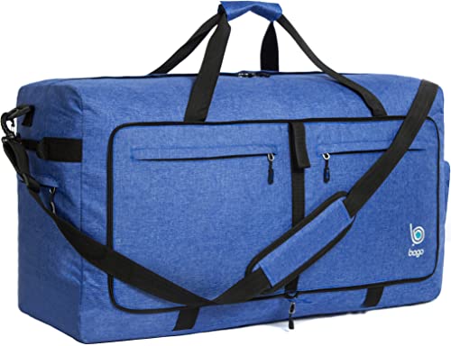 bago Holdall Bags for Men & Women - 140L Spaciously Large Holdall Bag with Shoe Compartment - Travel The World in Style & Convenience - Durable, Lightweight & Foldable Duffle Bag (SnowDepBlue)
