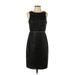 Vince Camuto Casual Dress - Party High Neck Sleeveless: Black Print Dresses - Women's Size 4