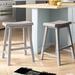 August Grove® Elise 24" Bar Stool Wood in Gray | 24 H x 18 W x 9 D in | Wayfair ATGR4257 29072308