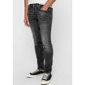 Slim-fit-Jeans ONLY & SONS "ONSWEFT REG. D. GREY 6458 JEANS VD" Gr. 36, Länge 32, blau (dark grey denim) Herren Jeans Slim Fit