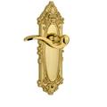 Grandeur Grande Victorian Passage Door Lever w/ Arch Rosette in Yellow | 8.25 H x 4.72 W in | Wayfair 812826