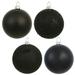 Mercury Row® Holiday Décor Ball Ornament Plastic in Black | 4" H x 4" W x 4" D | Wayfair 5145A6A97C8F4E7381F88D3F24482BB7