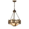 Meyda Lighting 16" Wide Running Horses Inverted Pendant in Black/Brown/Gray | 9 H x 16 W x 16 D in | Wayfair 256097