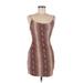 Lovely Day Casual Dress - Bodycon: Orange Snake Print Dresses - Women's Size Medium