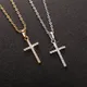 Pendentifs croix pour femmes livraison directe couleur or noir acier inoxydable pendentif croix