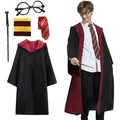 Costume de cosplay Harry Potter pour enfants robe de sorcier écharpe Everak jupe Hermione