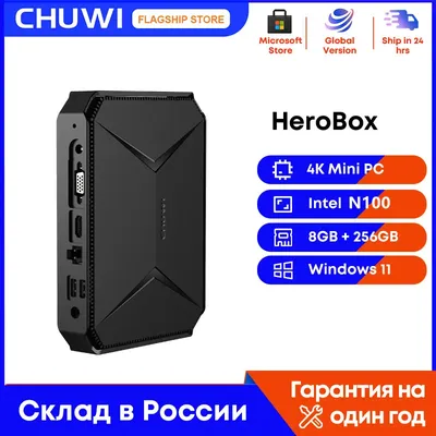 CHUWI-Herobox Gaming Mini PC Intel N100 UHD 8 Go de RAM SSD 256G WiFi 6 Bluetooth 5.2 VAG