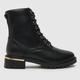 schuh Wide Fit cameron lace up boots in black