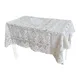 Nappe de Table en coton et dentelle ajourée tissu anti-poussière blanc Europe pour Banquet