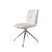 Dining Chair with PU seat and Brushed stainless steel leg, Set of 2