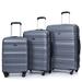 Expandable PC+ABS Durable Suitcase Sets Luggage, 3 Piece Trunk Sets Suitcase Hardshell Lightweight TSA Lock