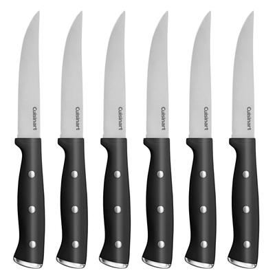 Cuisinart C77BTR-6PSK Forged Triple Rivet, 6-Piece Steak Knife Set, Superior High-Carbon Stainless Steel Blades, Black